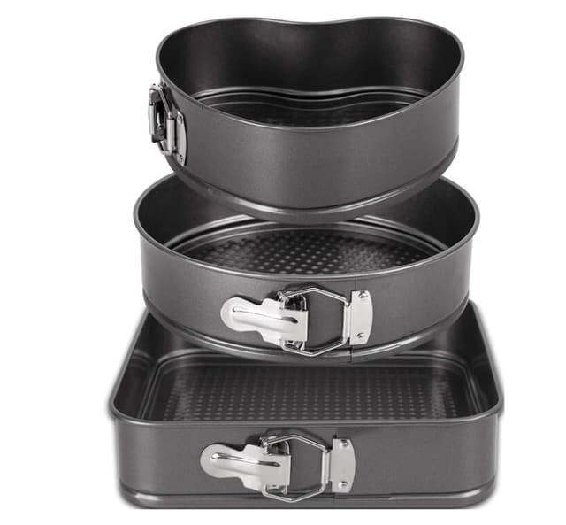 UB Set 3 tavi pentru copt forma Inima/Rotunda/Patrata cu baza detasabila 24/26/28 cm AM